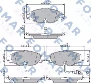 Комплект тормозных колодок FOMAR Friction FO 252181