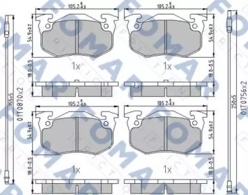 Комплект тормозных колодок FOMAR Friction FO 435281