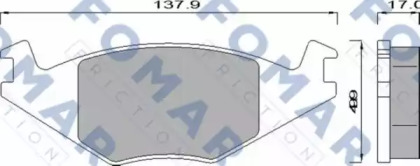 Комплект тормозных колодок FOMAR Friction FO 436881