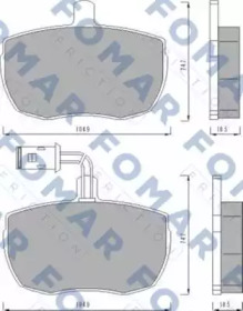 Комплект тормозных колодок FOMAR Friction FO 437881