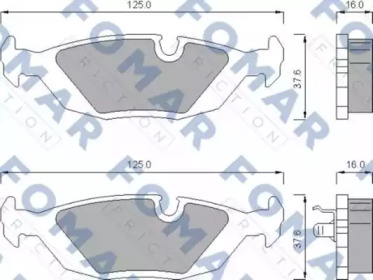 Комплект тормозных колодок FOMAR Friction FO 438181