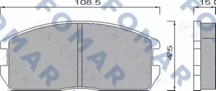 Комплект тормозных колодок FOMAR Friction FO 439581