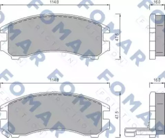 Комплект тормозных колодок FOMAR Friction FO 443681