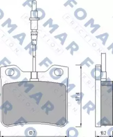 Комплект тормозных колодок FOMAR Friction FO 454881