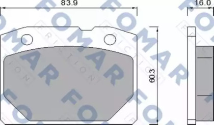 Комплект тормозных колодок FOMAR Friction FO 465686