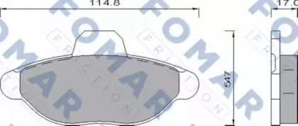 Комплект тормозных колодок FOMAR Friction FO 465981