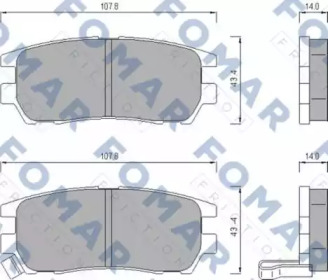 Комплект тормозных колодок FOMAR Friction FO 482181