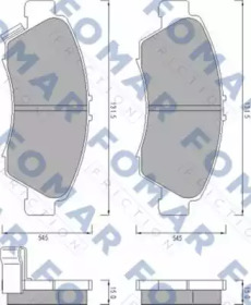 Комплект тормозных колодок FOMAR Friction FO 487281