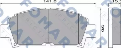 Комплект тормозных колодок FOMAR Friction FO 489381