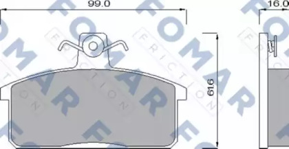 Комплект тормозных колодок FOMAR Friction FO 621181