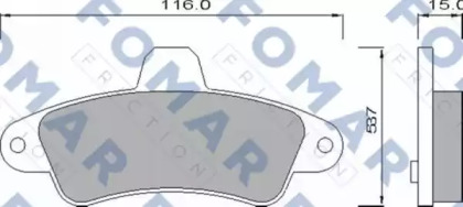 Комплект тормозных колодок FOMAR Friction FO 625081