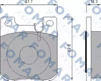 Комплект тормозных колодок FOMAR Friction FO 631781