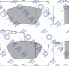 Комплект тормозных колодок FOMAR Friction FO 635381