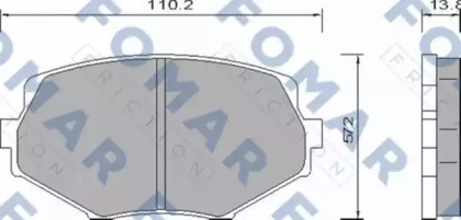 Комплект тормозных колодок FOMAR Friction FO 638981