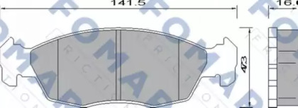 Комплект тормозных колодок FOMAR Friction FO 642181