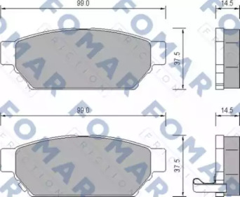 Комплект тормозных колодок FOMAR Friction FO 652781