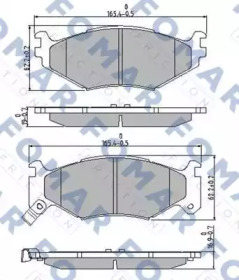 Комплект тормозных колодок FOMAR Friction FO 660781