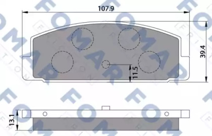 Комплект тормозных колодок FOMAR Friction FO 680181