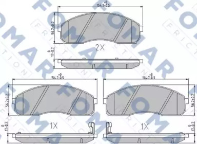 Комплект тормозных колодок FOMAR Friction FO 685981