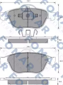 Комплект тормозных колодок FOMAR Friction FO 686281