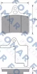 Комплект тормозных колодок FOMAR Friction FO 687281