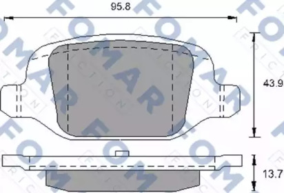 Комплект тормозных колодок FOMAR Friction FO 688881