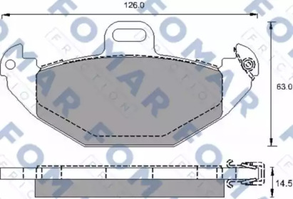 Комплект тормозных колодок FOMAR Friction FO 689081