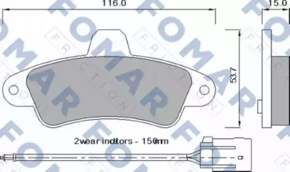 Комплект тормозных колодок FOMAR Friction FO 725081