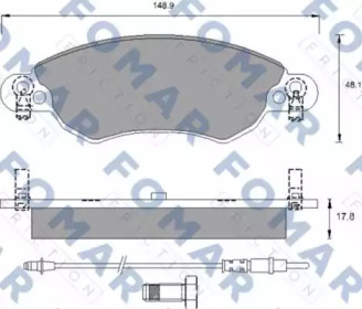 Комплект тормозных колодок FOMAR Friction FO 786981