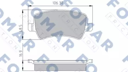 Комплект тормозных колодок FOMAR Friction FO 846781