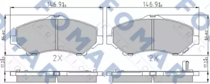 Комплект тормозных колодок FOMAR Friction FO 850083