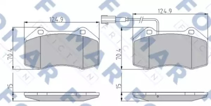 Комплект тормозных колодок FOMAR Friction FO 869281