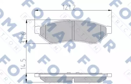 Комплект тормозных колодок FOMAR Friction FO 870981