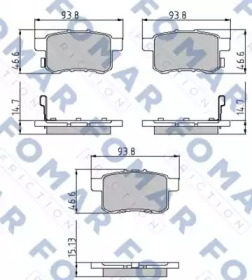 Комплект тормозных колодок FOMAR Friction FO 891981