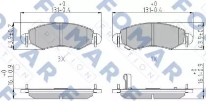 Комплект тормозных колодок FOMAR Friction FO 894781