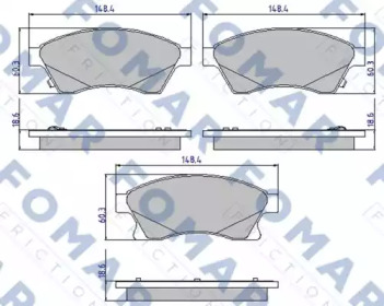 Комплект тормозных колодок FOMAR Friction FO 895681