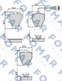 Комплект тормозных колодок FOMAR Friction FO 900481