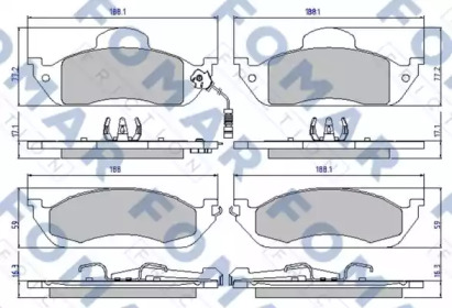 Комплект тормозных колодок FOMAR Friction FO 901381