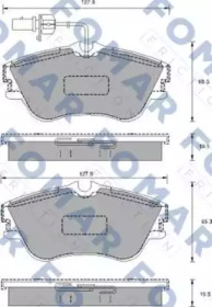 Комплект тормозных колодок FOMAR Friction FO 904181