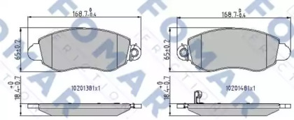 Комплект тормозных колодок FOMAR Friction FO 904881