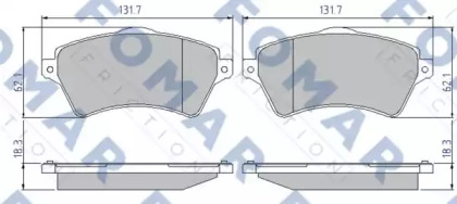 Комплект тормозных колодок FOMAR Friction FO 905881