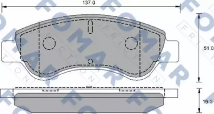 Комплект тормозных колодок FOMAR Friction FO 906181