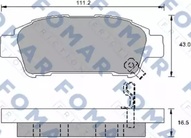 Комплект тормозных колодок FOMAR Friction FO 907481