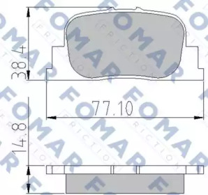 Комплект тормозных колодок FOMAR Friction FO 909181