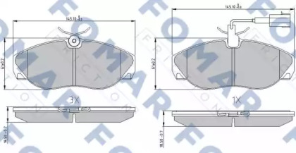 Комплект тормозных колодок FOMAR Friction FO 909581