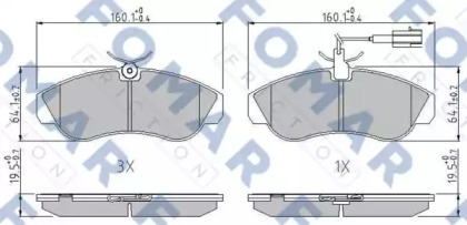 Комплект тормозных колодок FOMAR Friction FO 909681