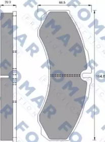 Комплект тормозных колодок FOMAR Friction FO 911481