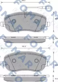 Комплект тормозных колодок FOMAR Friction FO 912881