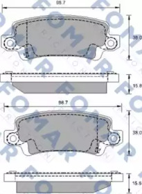 Комплект тормозных колодок FOMAR Friction FO 914181