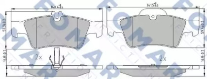 Комплект тормозных колодок FOMAR Friction FO 914481